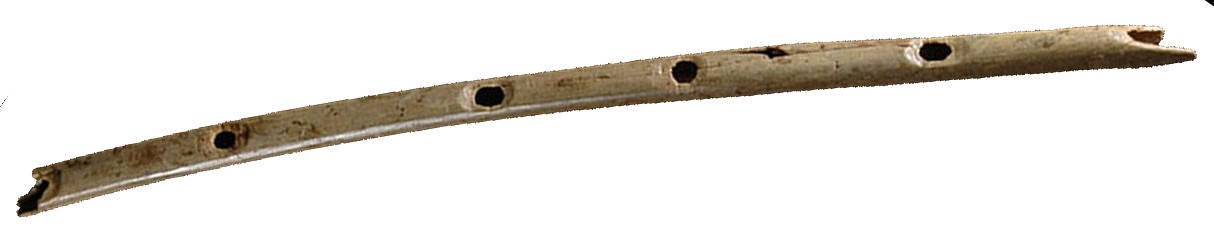 Pic: Ancient swan-bone flute, 35.000 years old